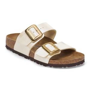 NEW BIRKENSTOCK women's sydney luxe buckle in pearl white